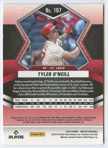 Miniatura 2 de 2022 Panini Mosaic #197 Tyler O'Neill St. Louis Cardinals Baseball Trading Card