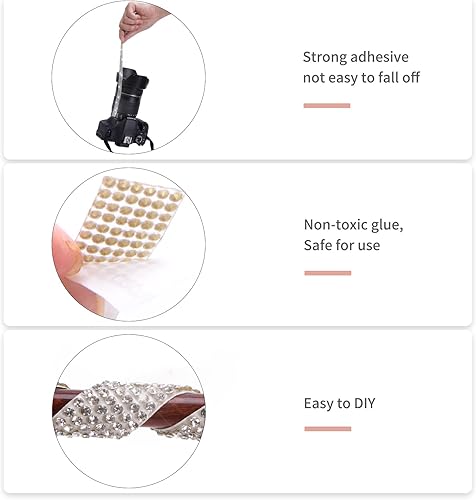 Miniatura 6 de Cinta autoadhesiva de diamantes de imitación de cristal, tiras plateadas y coloridas, 9 yardas, rollo de cinta de diamantes de imitación para