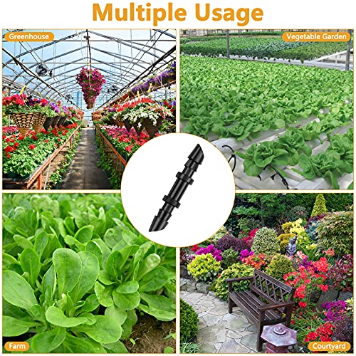 50 Pcs Drip Irrigation Coupling Fittings, 1/4'' Drip Irrigation Tubing, Straight Coupling/Single Barbed Connectors For Universal 1/4 Inch Irrigation Tubing #TOP5