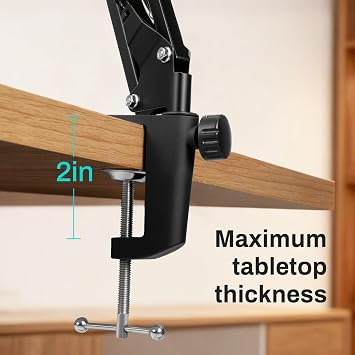 AODSK Microphone Arm Stand,Reinforced Base,Adapter,Fits Most Mics