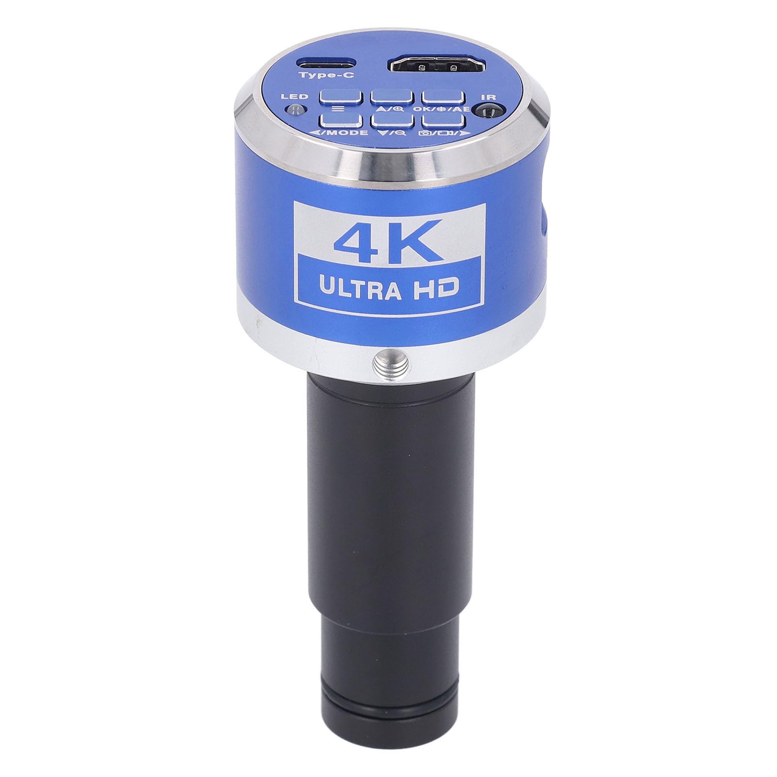 Cámara de Microscopio Digital 4K HD con Interfaz Multimedia Tipo C y Adaptador de Lente C Mount 0.5X para Uso Industrial Compatible con Trinoculares y Dispositivos con Salida TV