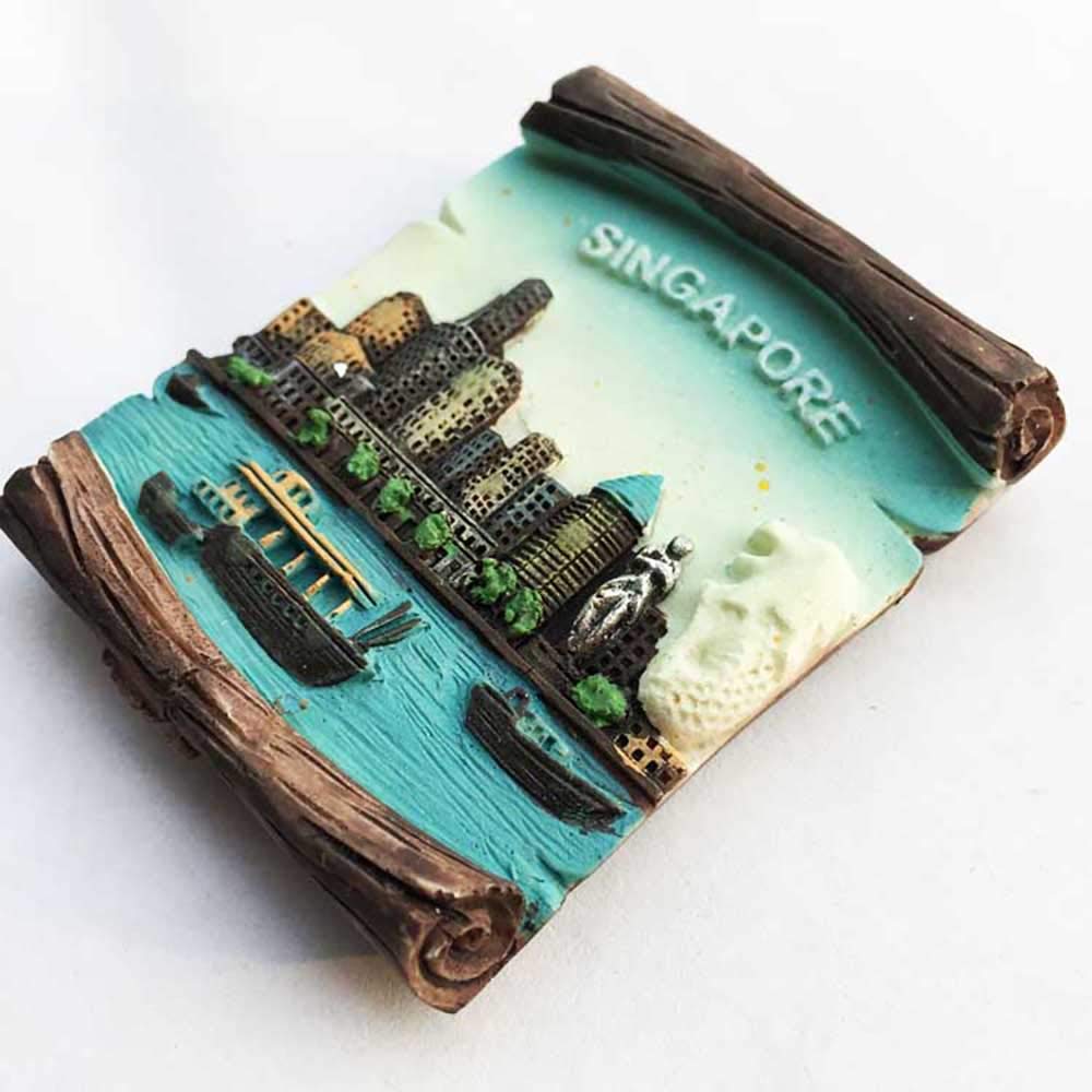 Magnete Frigo 3D Singapore Che Si Illumina Al Buio: Souvenir Di Viaggio Originale Per Decorare Casa E Cucina - 2