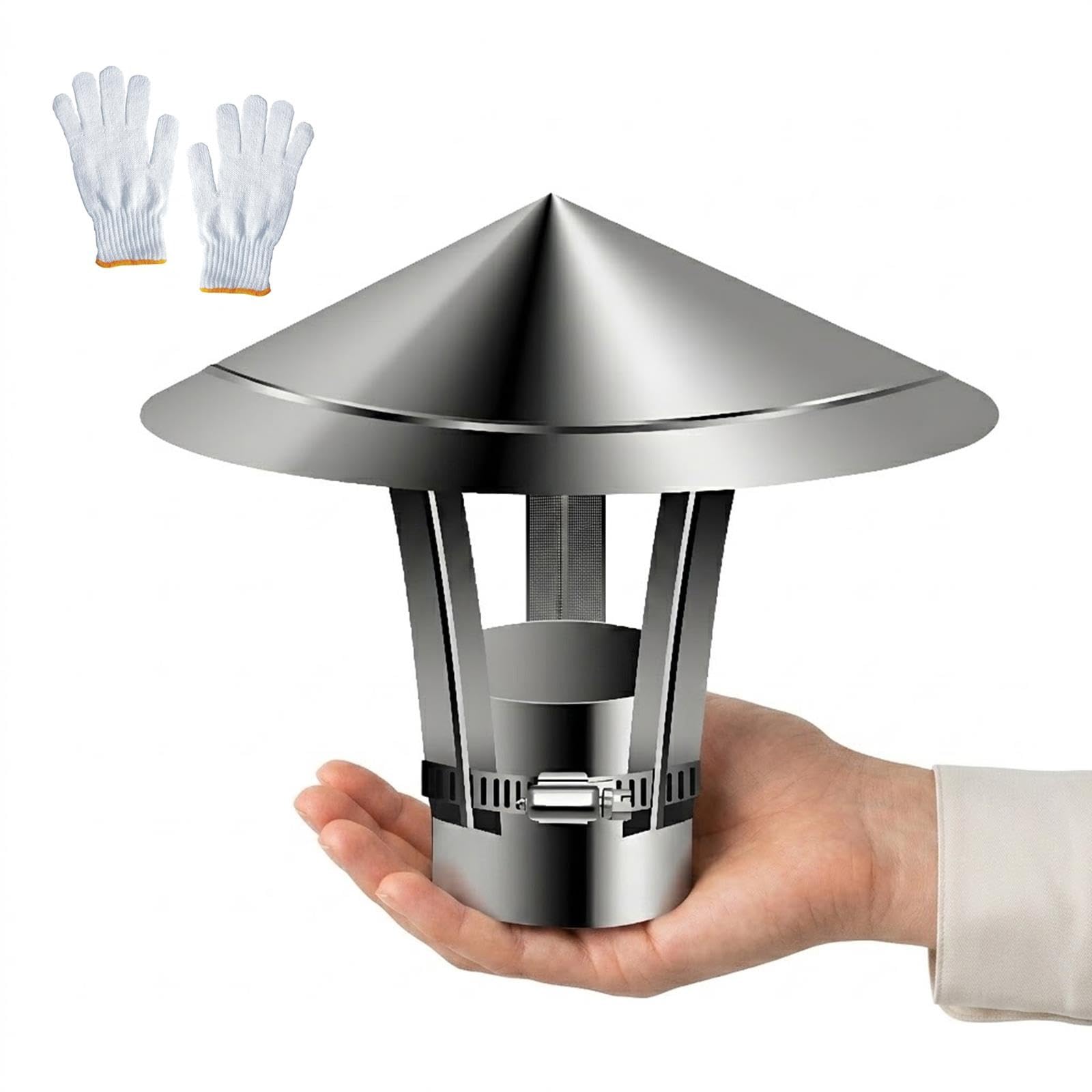 Comignolo per Camino Cappello da Tetto per Canna Fumaria da 50 90 160 300mm