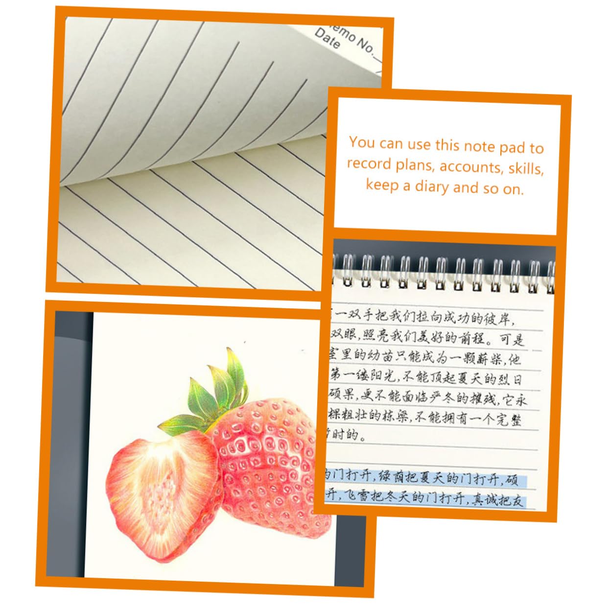 SHINEOFI 4pezzi Notebook Spirale Cartone Di Quaderni Per Appunti Per Studenti e Ufficio Copertina Robusta e Spessa Organizza Le Tue Idee Con Stile