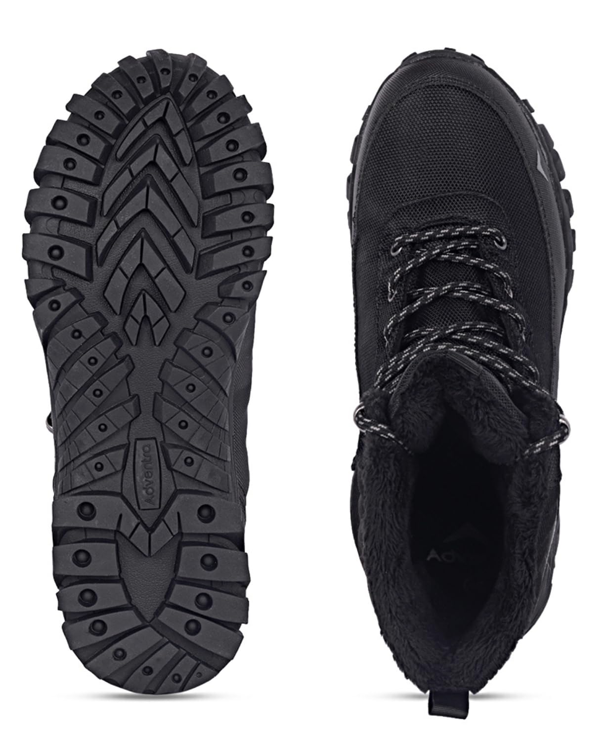 ADVENTRA Men's Edge ET 1101 Waterproof Hiking Boots, Mid-Top, Round Toe, Black, Mountain Trekking with Grip Sole (Uk 8, UK Footwear Size System, Adult, Men, Numeric, Medium, 8) 3