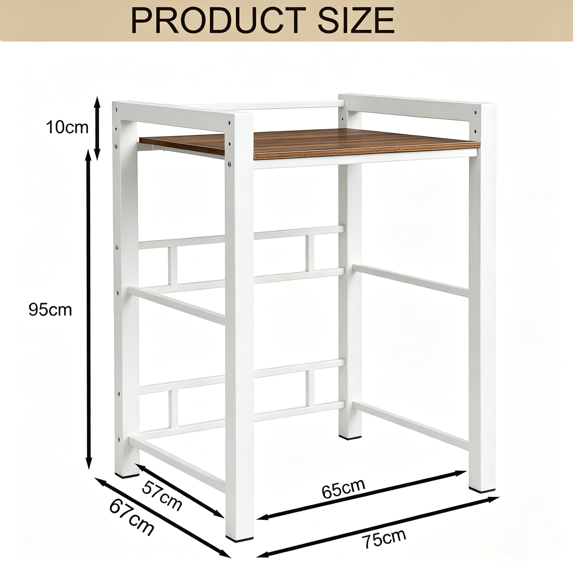 Waschmaschinenschrank 75x67x105 cm bis 350 kg Weiß für Badezimmer Balkon