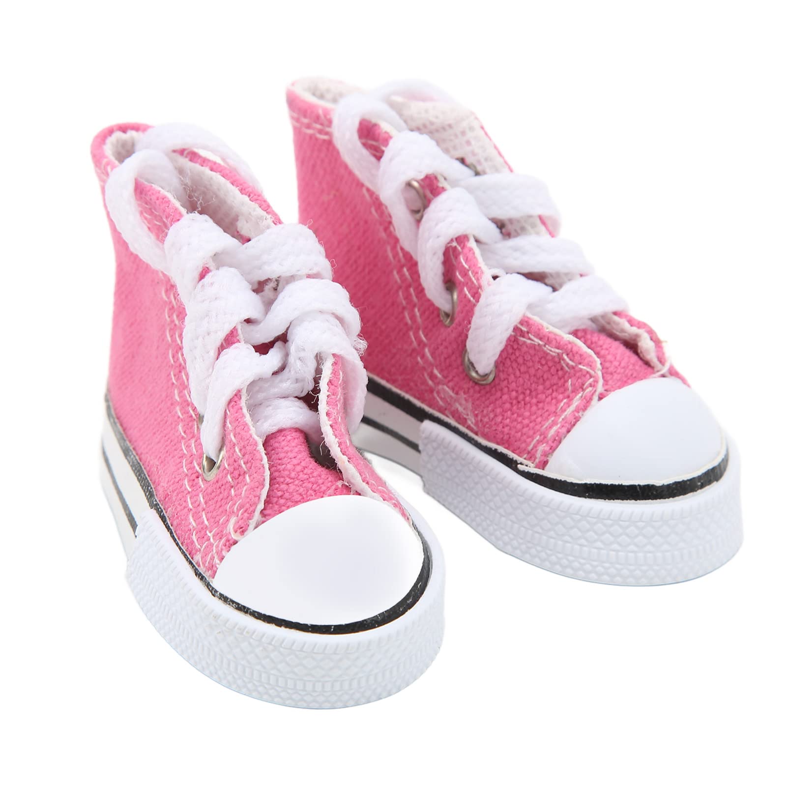 Focket Chaussures de Poupée, 10 Paires de Mini Chaussures à Doigts de 3 Pouces de Couleurs Assorties, de Poupée à Rotule, Mini Baskets avec Doublure Antidérapante pour Accessoires de Touche de