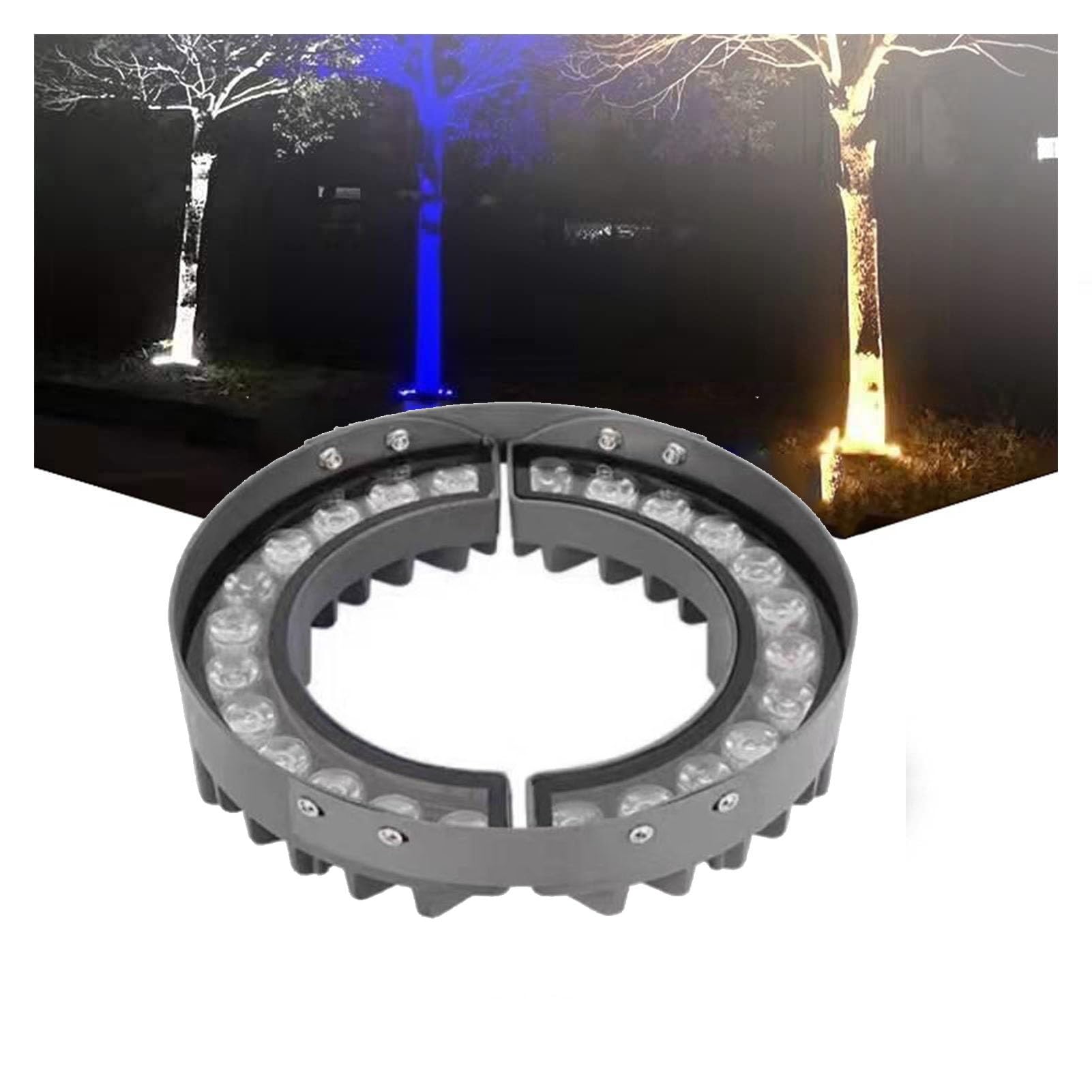 12W Led Ring Tree Hug Light - 111-240V Waterproof Outdoor Garden Colorful Tree Lighting, Waterproof IP65 Die Cast Aluminum Outdoor Tree Spotlight, LED Spotlight Garden Courtyard Landscape Lamp(Red)
