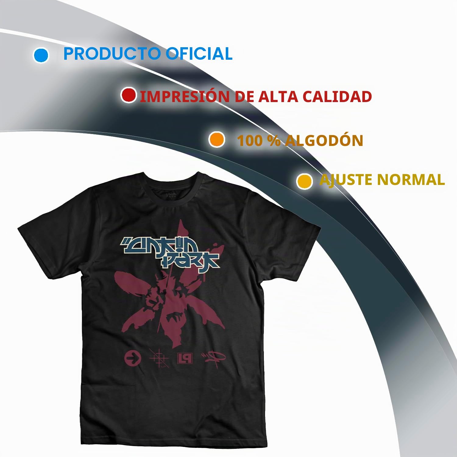 Linkin Park - Camiseta oficial híbrida Theory. Camiseta unisex de algodón, camiseta de ajuste regular para adulto y niño
