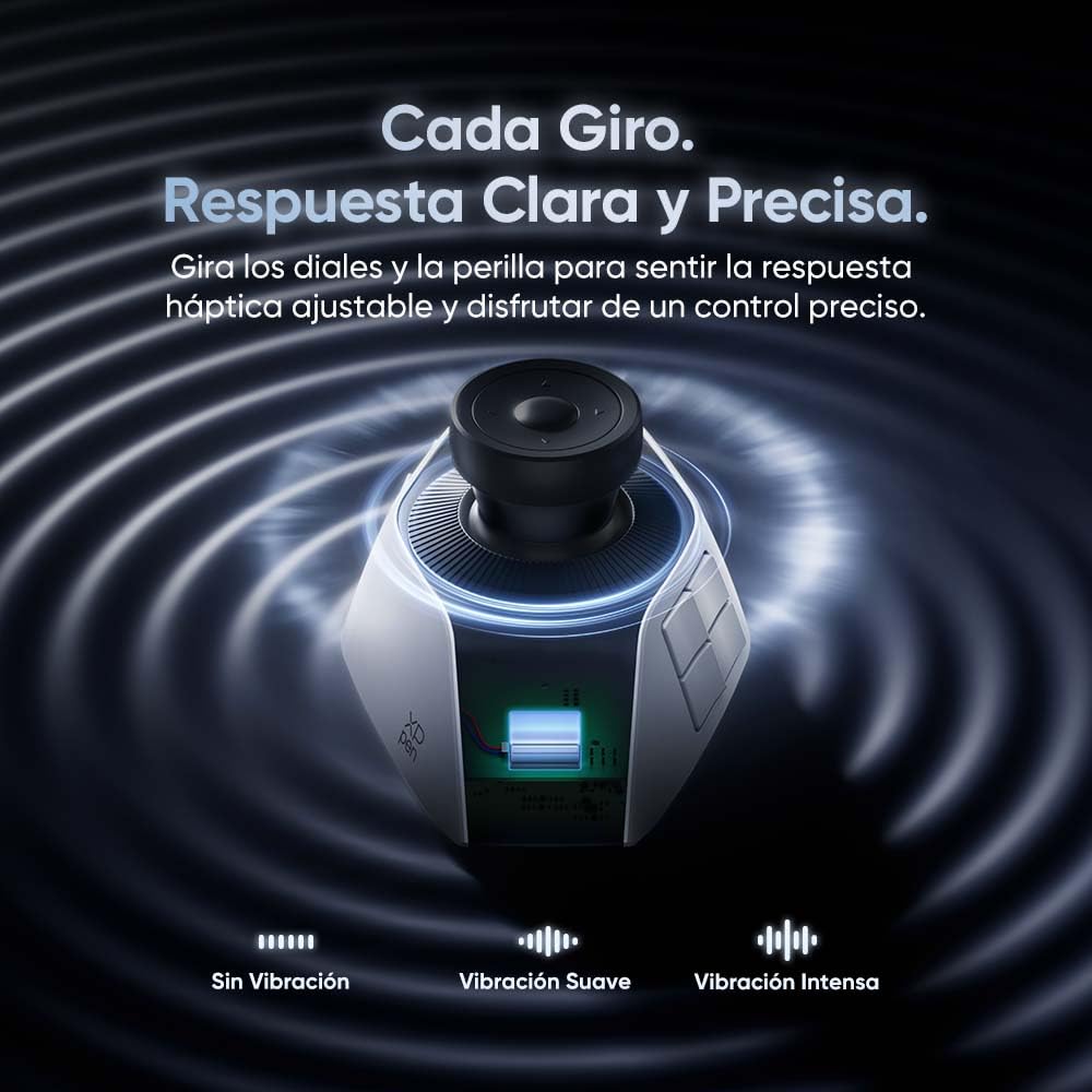 XPPen Pilot Pro - Consola de Edición de Vídeo y Fotografía, Controlador de Joystick Creativa Bluetooth, Uso con Photoshop, Lightroom, Premiere, Davinci, Capcut y más, para Windows/macOS