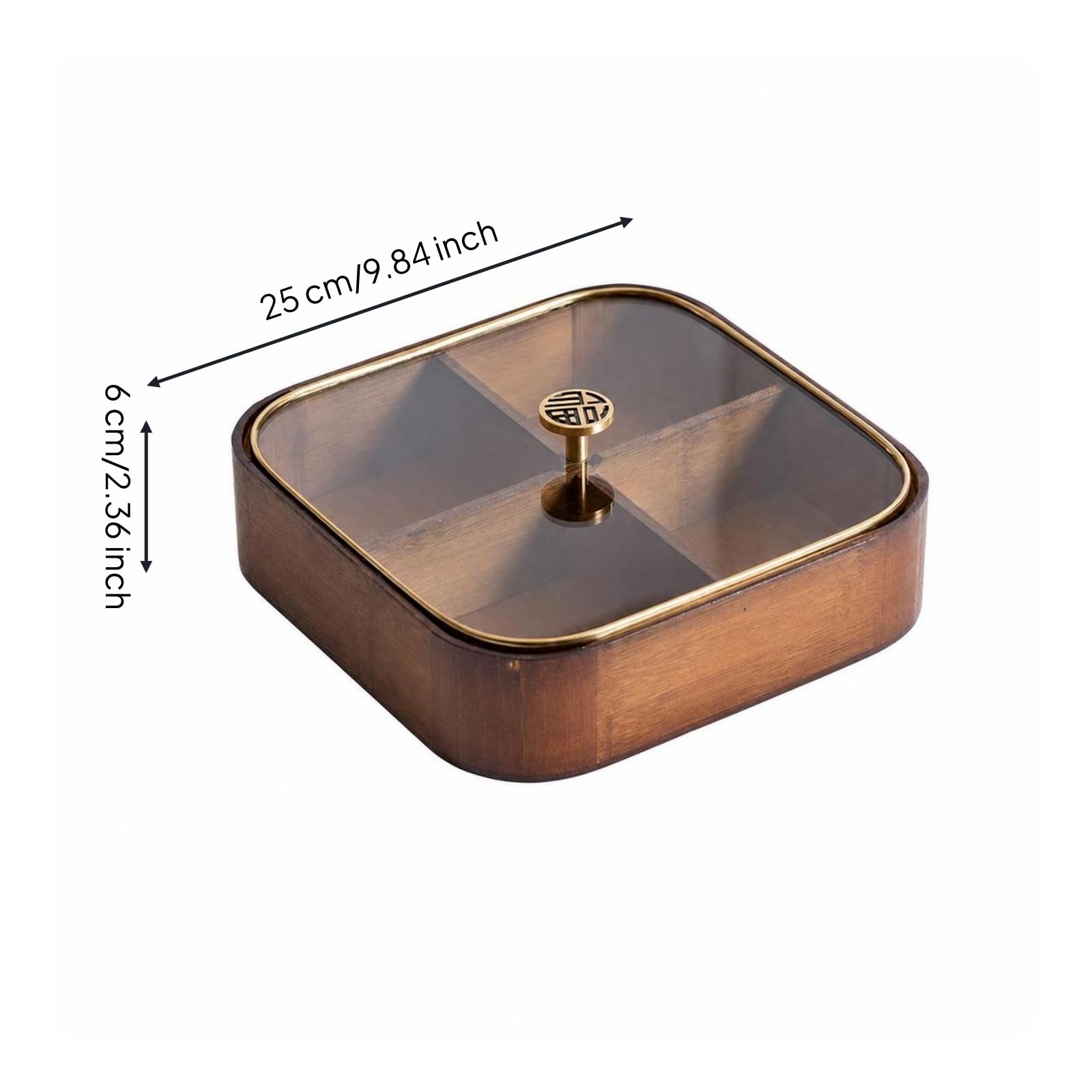 Caja con Tapa Estilo, Style to 3, 25 × 25 × 6 Cm