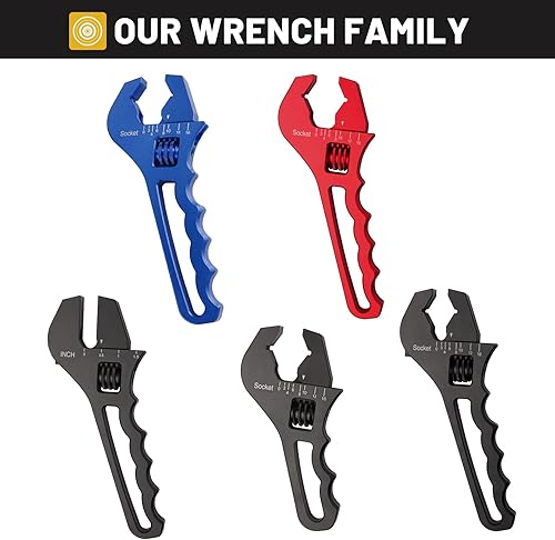 Miniatura 5 de AOOSEDOO Una llave ajustable para accesorios de manguera, llave ajustable de aluminio ligero 3AN-16AN, una herramienta de llave de accesorios, para