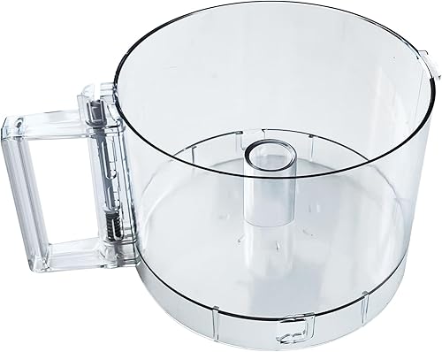 Cuenco de trabajo de procesador de alimentos de 7 tazas compatible con Cuisinart DLC-10 Series, FP-631AGTX-1. Nota este cuenco cuenta con 2 pestañas
