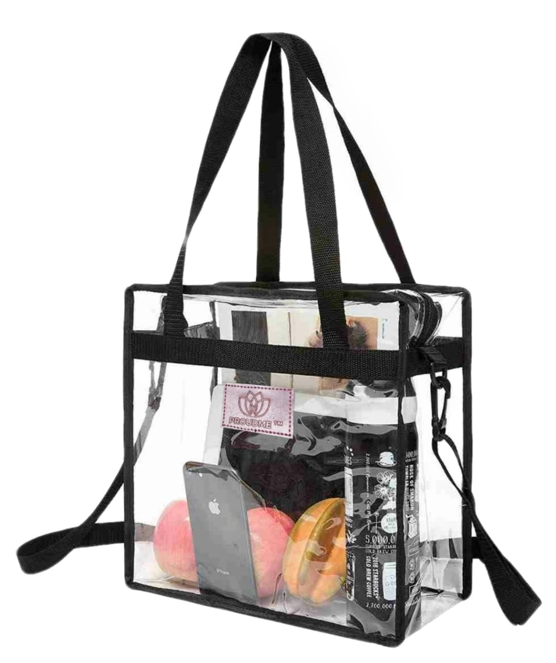 Transparent Messenger Bag with Zipper Closure Crossbody Shoulder Bag with Adjustable Strap NFL and PGA Stadium Approved Clear Tote Bag-Made in India-image-39