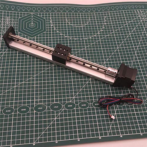Lysee 3D Printer Parts & Accessories - 17 Stepper Motor CNC Linear Guide Motion Stage Linear Rail Slider Actuator Linear Module 240mm Stroke Slide Linear Stage