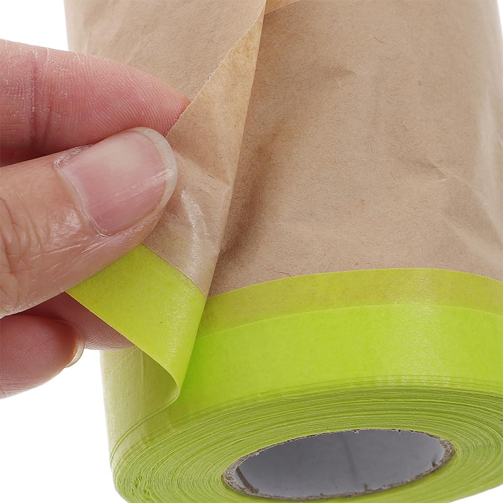 Abdeckpapierrolle Mit Klebeband 59.06In X 0.06In Halbtransparente Abdeckfolie Für Auto Lackierarbeiten Wand- Und Bodenbelag Malerpapier Schablonen Schneiden