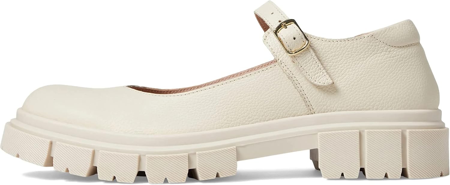 Seychelles Women's Alley Cat Mary Jane Flat, Off White, 9
