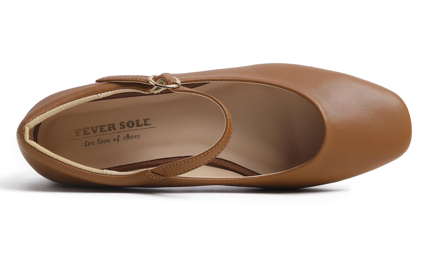 Feversole Women's Square Mary Jane Fashion，Dames élégantes Chaussures décontractées Ballet Plat Bout carré Confortable Marche Quotidienne Mary Jane Chaussures de Mode