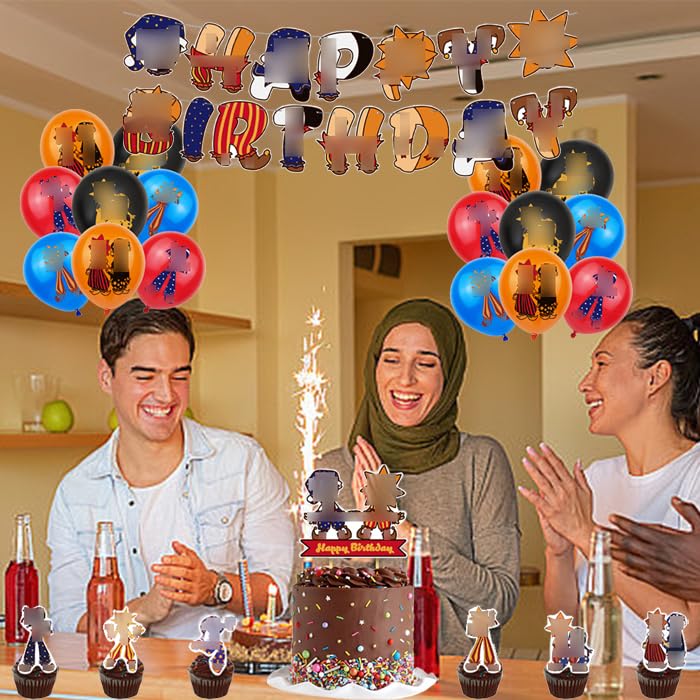Decorazioni per feste di compleanno – Happy Birthday Striscioni, topper per torte, cupcake, palloncini per accessori per feste a tema