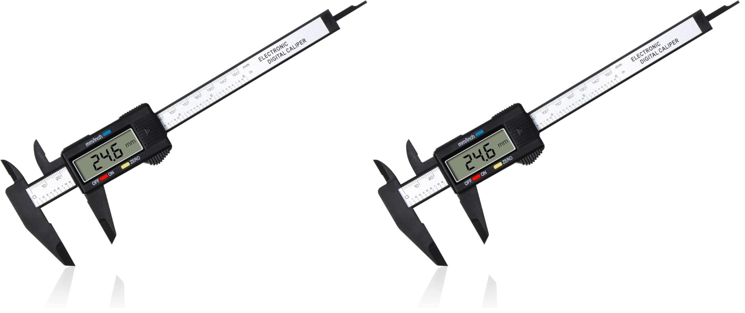 Vinabo Calibre Digital, Pie de Rey Clásico de 150 mm / 6 pulgadas con Pantalla LCD Grande Calibre para Mediciones Externas, Internas, de Profundidad y de Paso — view 9