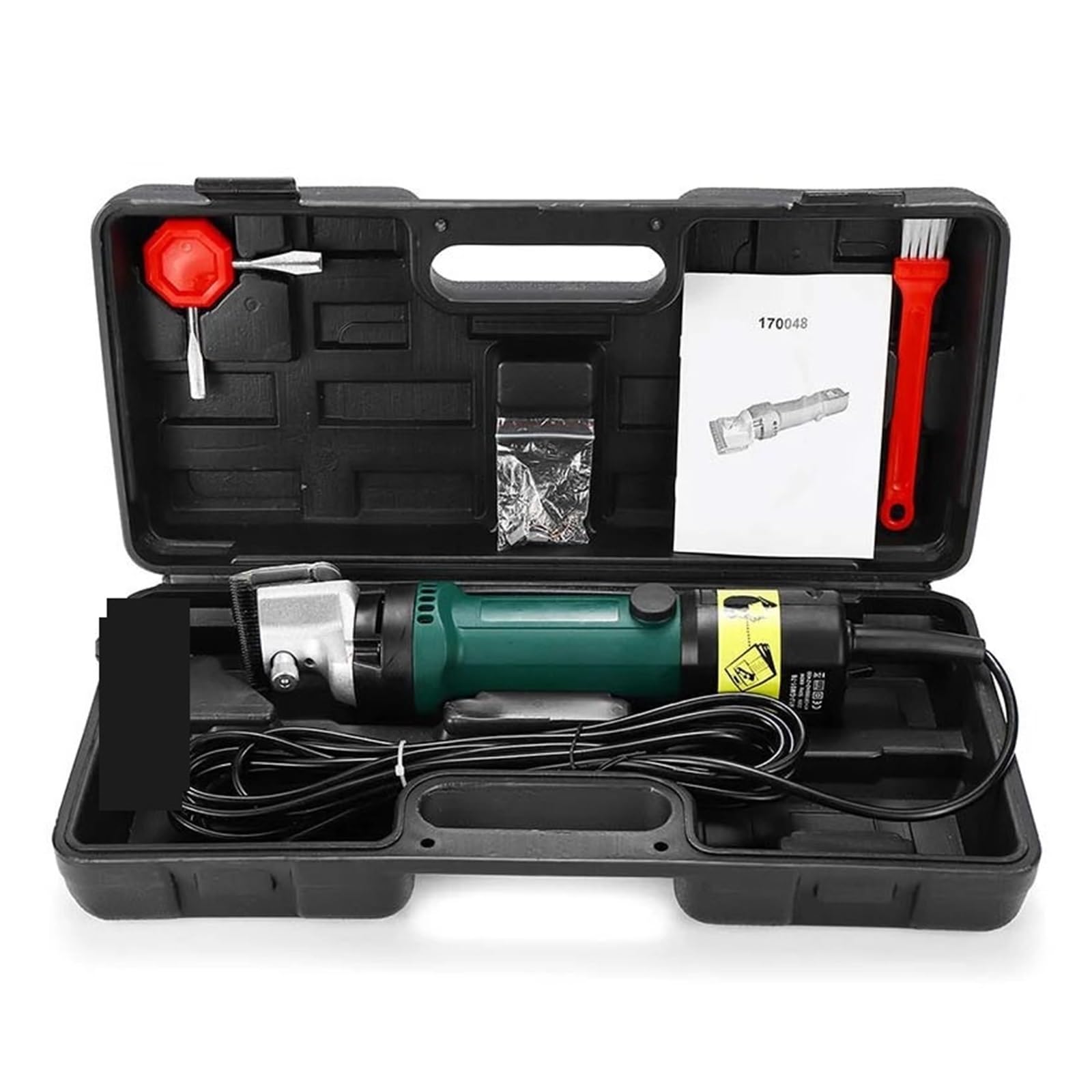 Esquiladora eléctrica eficiente de 690 W con 6 velocidades for ovejas, cabras y caballos, tijeras agrícolas, cortadora de lana Uso múltiple(BLACK)