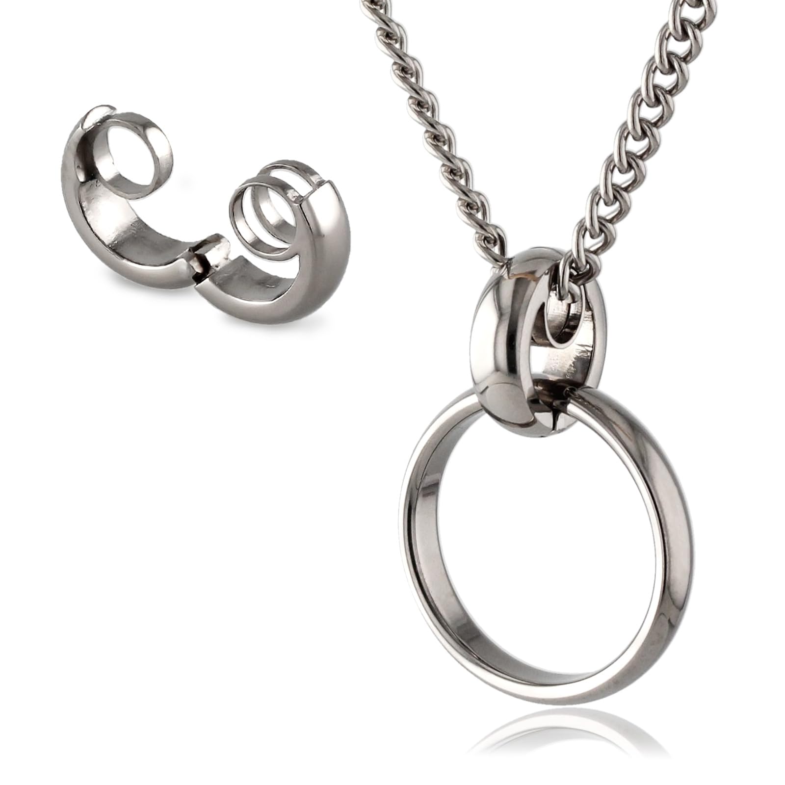 Amazon | レジエ leger チタン リングホルダー ネックレス 45cm ~ 60cm