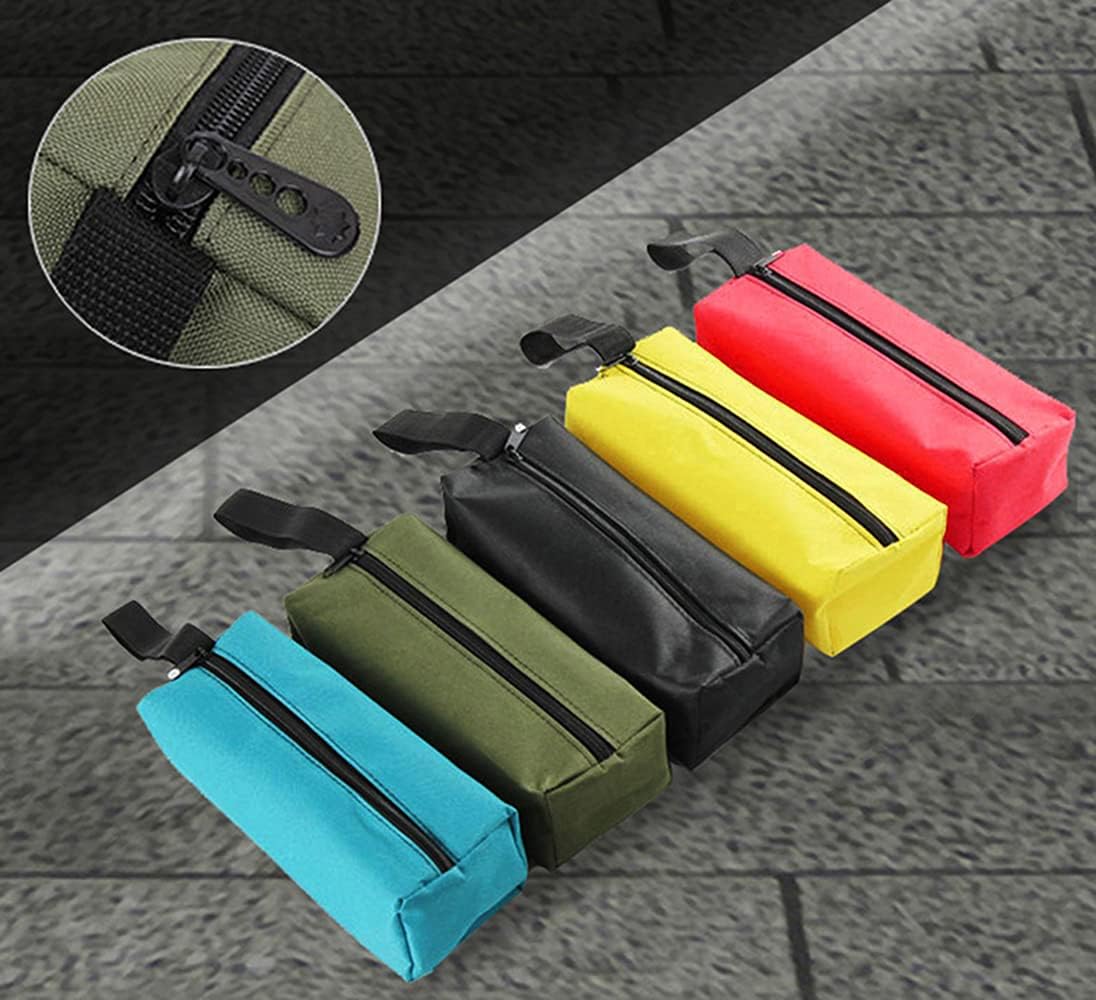 Maizoon Tool Bags 5 Pieces Set,Waterproof Oxford Canvas Zipper Storage Case,Multi-purpose Hardware Screws Nails Drill Bit Metal Parts Repair Organizer Pouch,UH04
