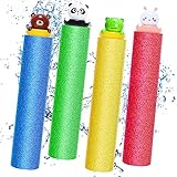 spritzpistolenreinigung 💧【Cartoon-Griff】 Der ergonomisch geformte Wasserpistolengriff lässt sich auch von kleinen Händen gut greifen und bedienen. Der einzigartige Cartoon-Griff macht die Aufmerksamkeit der Kinder nachhaltiger.