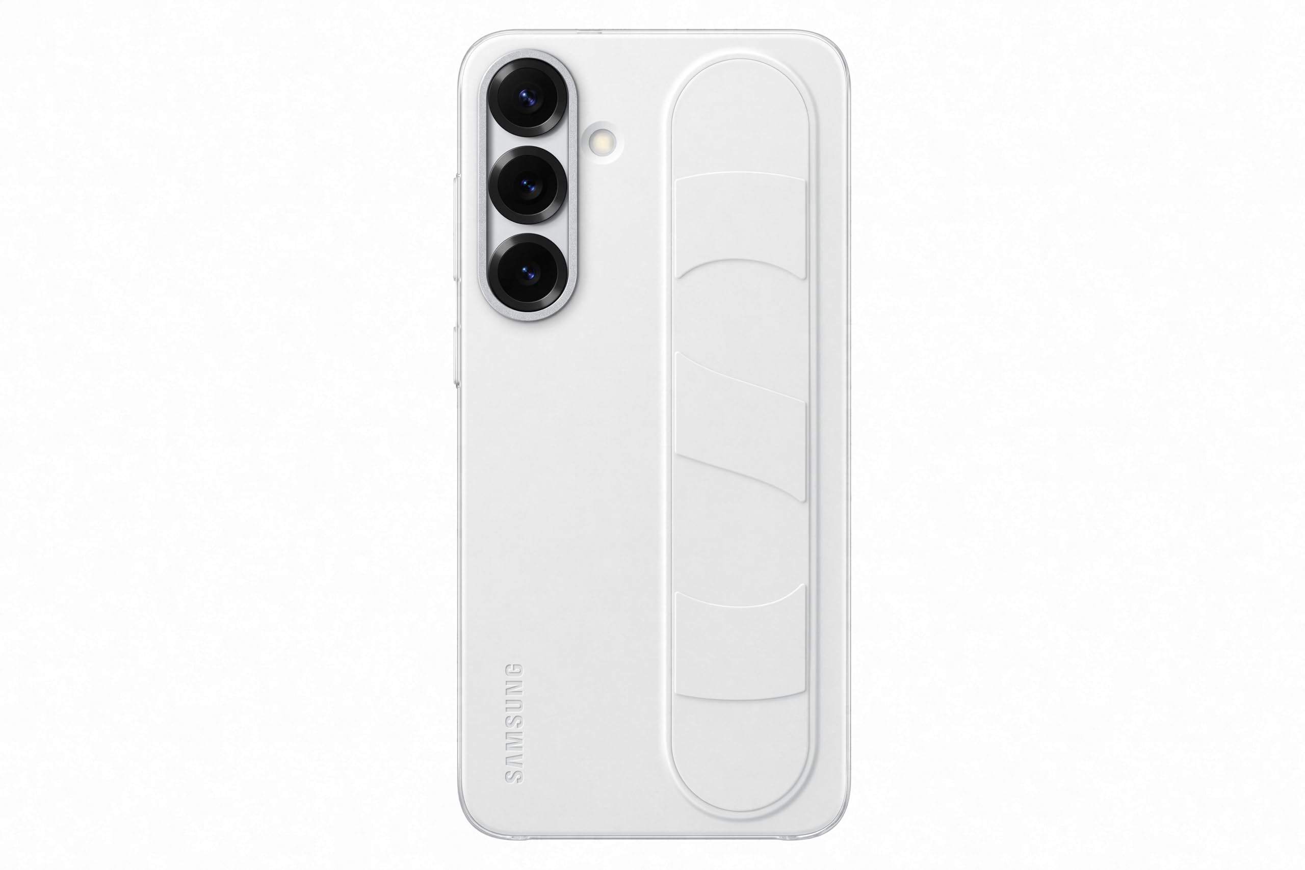 Samsung Standing Grip Smartphone Case EF-GS936 für Galaxy S25+, Handy-Hülle, Fingerhalterung, Schlankes Design, Weiß