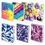 7 Pack Jumbo Feela Stretchable Fabric Book Covers, Washable Durable Reusable Nylon Covers for Hardcover Textbooks Notebooks up to 9'x11'