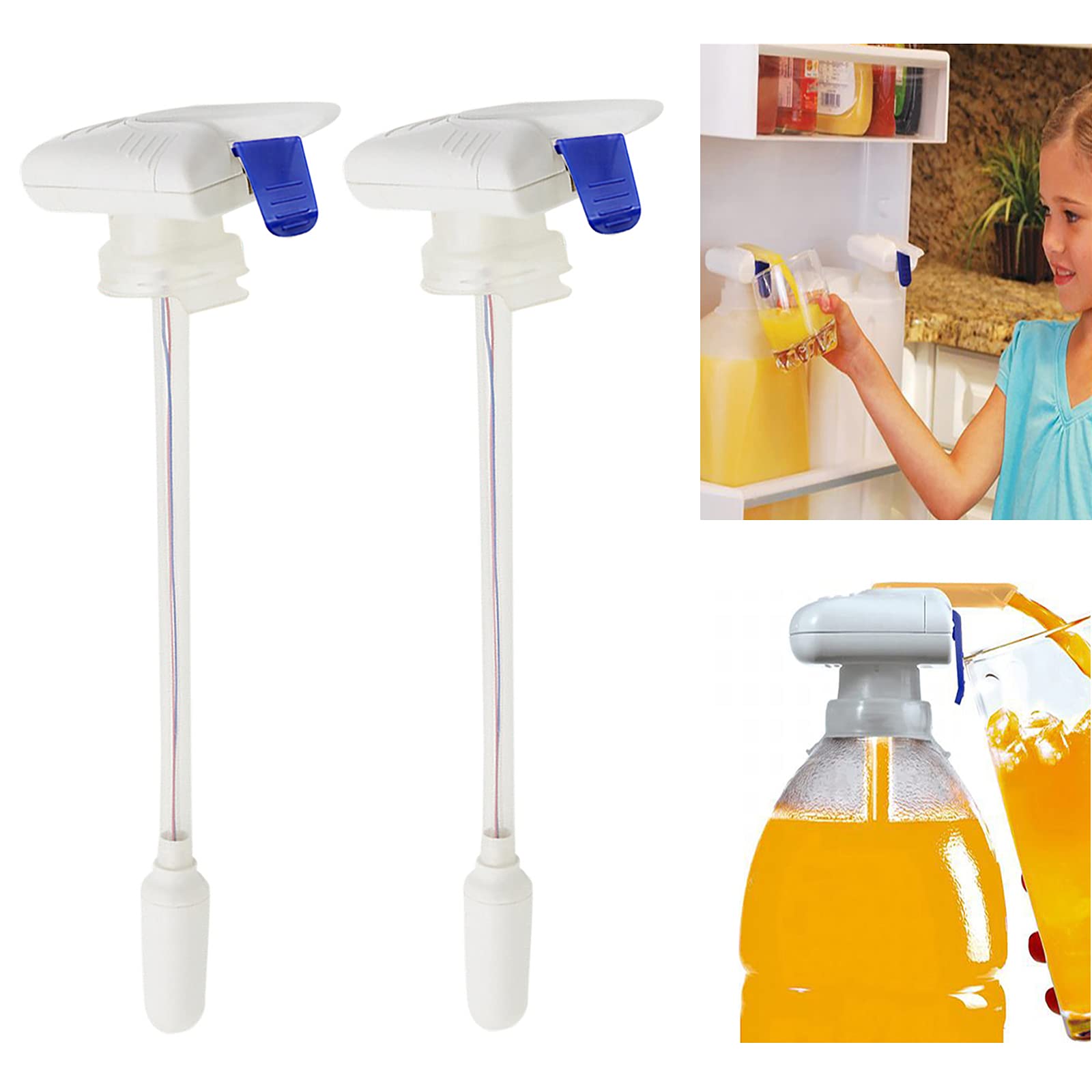 Lot de 2 distributeurs automatiques de lait pour réfrigérateur - Mini fût de bière - Robinet magique - Distributeur de boisson électrique portable - Pour la maison, la cuisine Lot de 2 distributeurs automatiques de lait pour réfrigérateur - Mini fût de bière - Robinet magique - Distributeur de boisson électrique portable - Pour la maison, la cuisine