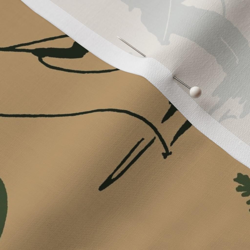 Spoonflower Fabric - Fly Fishing Fisherman Pine Trees Trout River Big Sky Western Printed on Petal Signature Cotton Fabric by The Yard - Sewing Quilting Apparel Crafts Decor