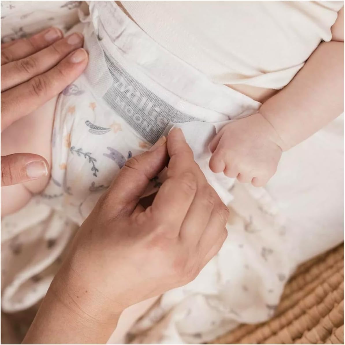 Millie Moon Luxury Diapers, Size 3, 144 Pack, Cloud Touch Softness, 12 Hour Absorbency, Feather Soft