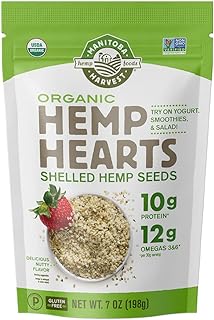 Manitoba Harvest Organic Hemp Hearts Raw Shelled Hemp Seeds, 7oz; with 10g Protein & Omegas per Serving, Non-GMO, Gluten Free