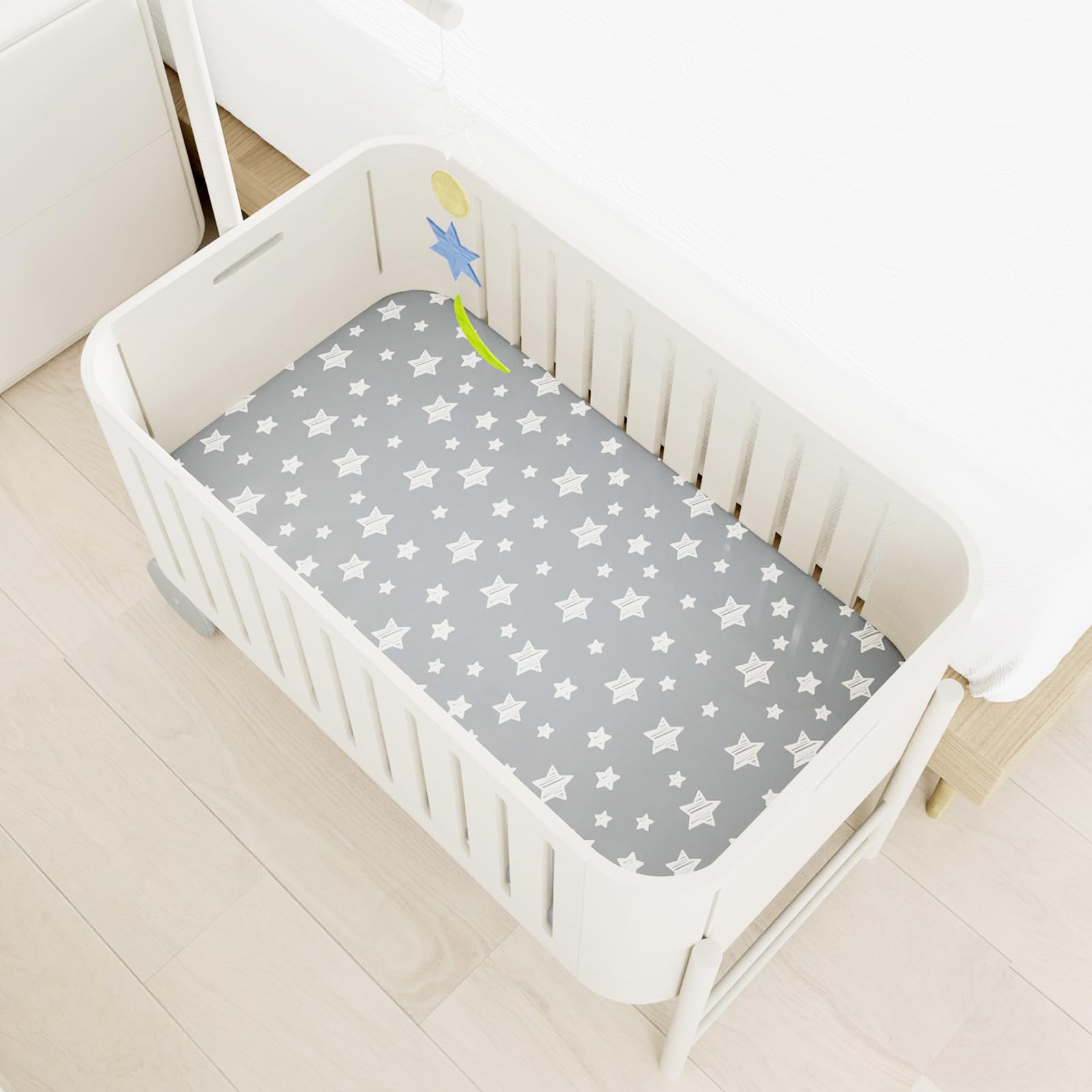 Sábanas para minicuna (96.5 x 61.0 cm), sábana bajera portátil para niños y niñas, compatible con Dream on Me, Delta Porta Crib and Arms Reach Ideal Cosleeper