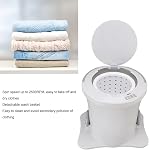 Focket Compact Spin Dryer, 2500RPM Non Electric Manual Clothes Dryer with Detachable Basket, White, Portable for Camping, Apartments, RV, School, Dorm