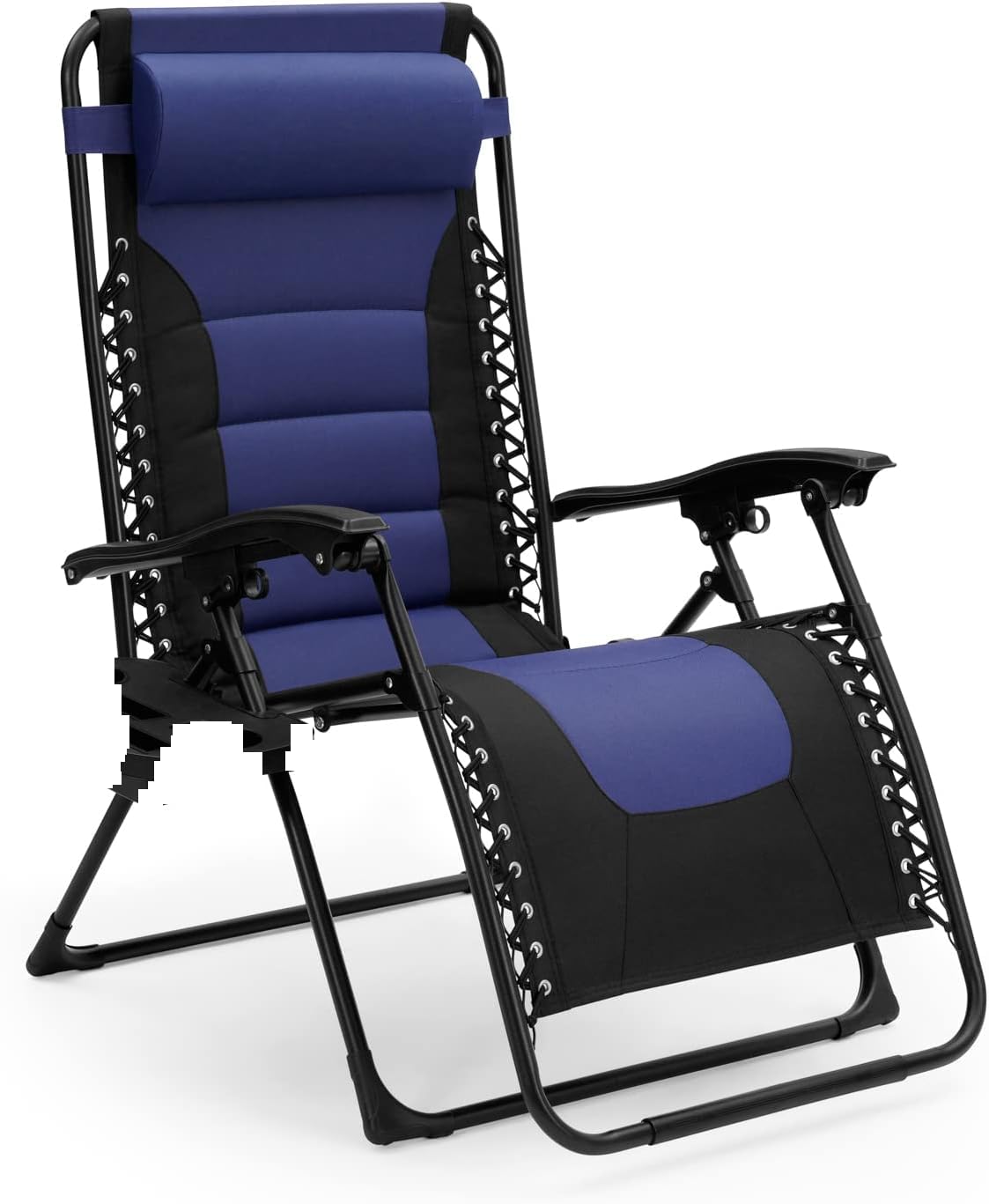 STAR WORK Stainless Steel Zero Gravity Chair, Lawn Chair Recliner Lounge, Portable Camping Folding Beach Chair With Removable Pillow (Turquoise Blue) discount deal