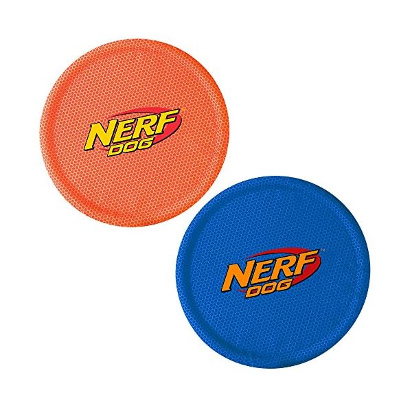 Nerf-Dog-Durable-Nylon-Dog-Toys-made-with-Nerf-Tough-Material-Lightweight-Non-Toxic-BPA-Free-Assorted-Toys Lightweight Flying Disc for Dogs