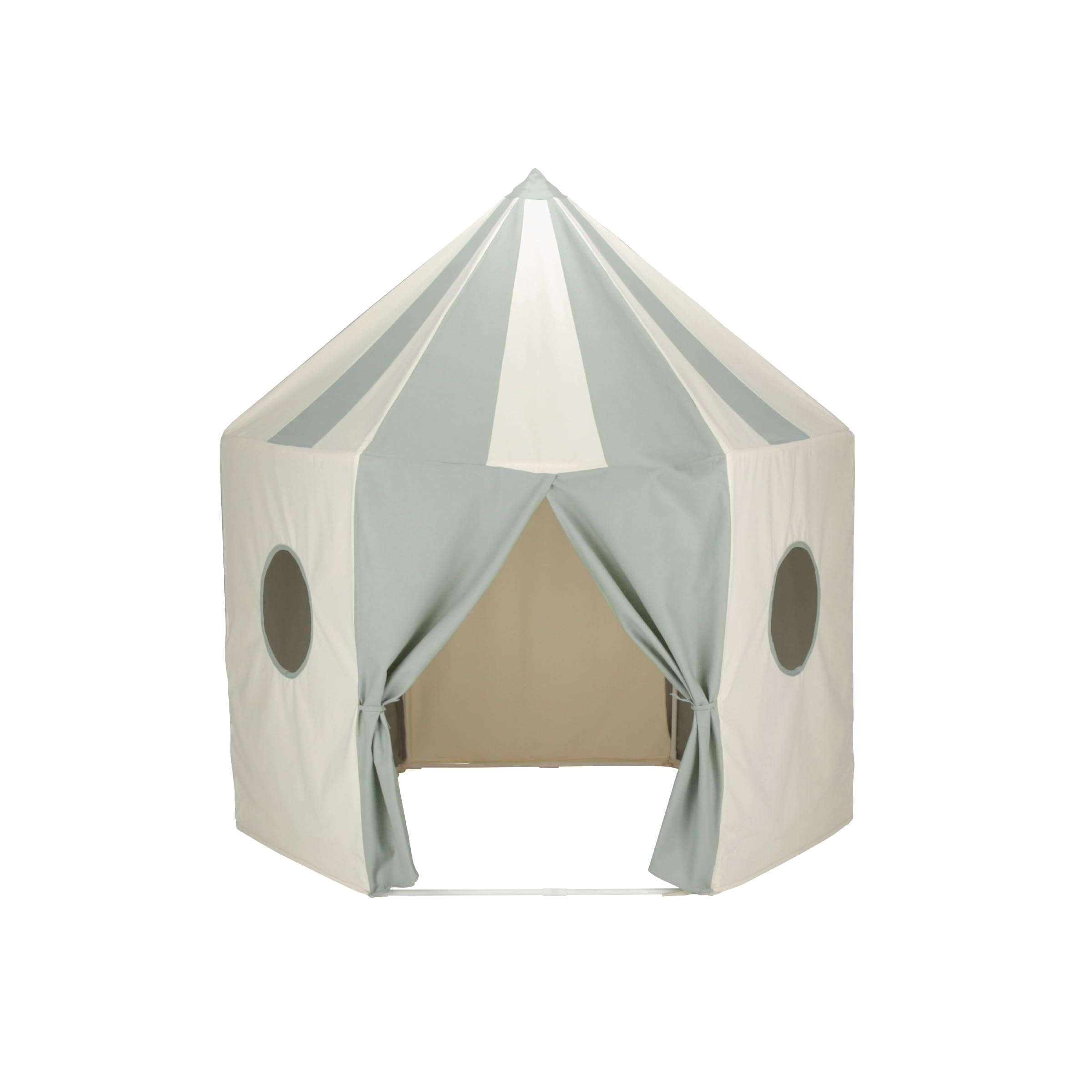 CuddleCo Pavilion Play Tent in Sea Salt - Cosy, Soft Cotton Canvas for Kids, Perfect Reading Nook or Play Den, Encourages Creativity with Tie-Back Doors & Peek-Through Windows, Lightweight & Foldable