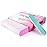 25PCS Mini Size PANA Professional Double Sided Nail Files - Pink&Teal, 100/100 Grit - Emery Board Nail Buffering File Manicure Pedicure Nail Polisher Washable