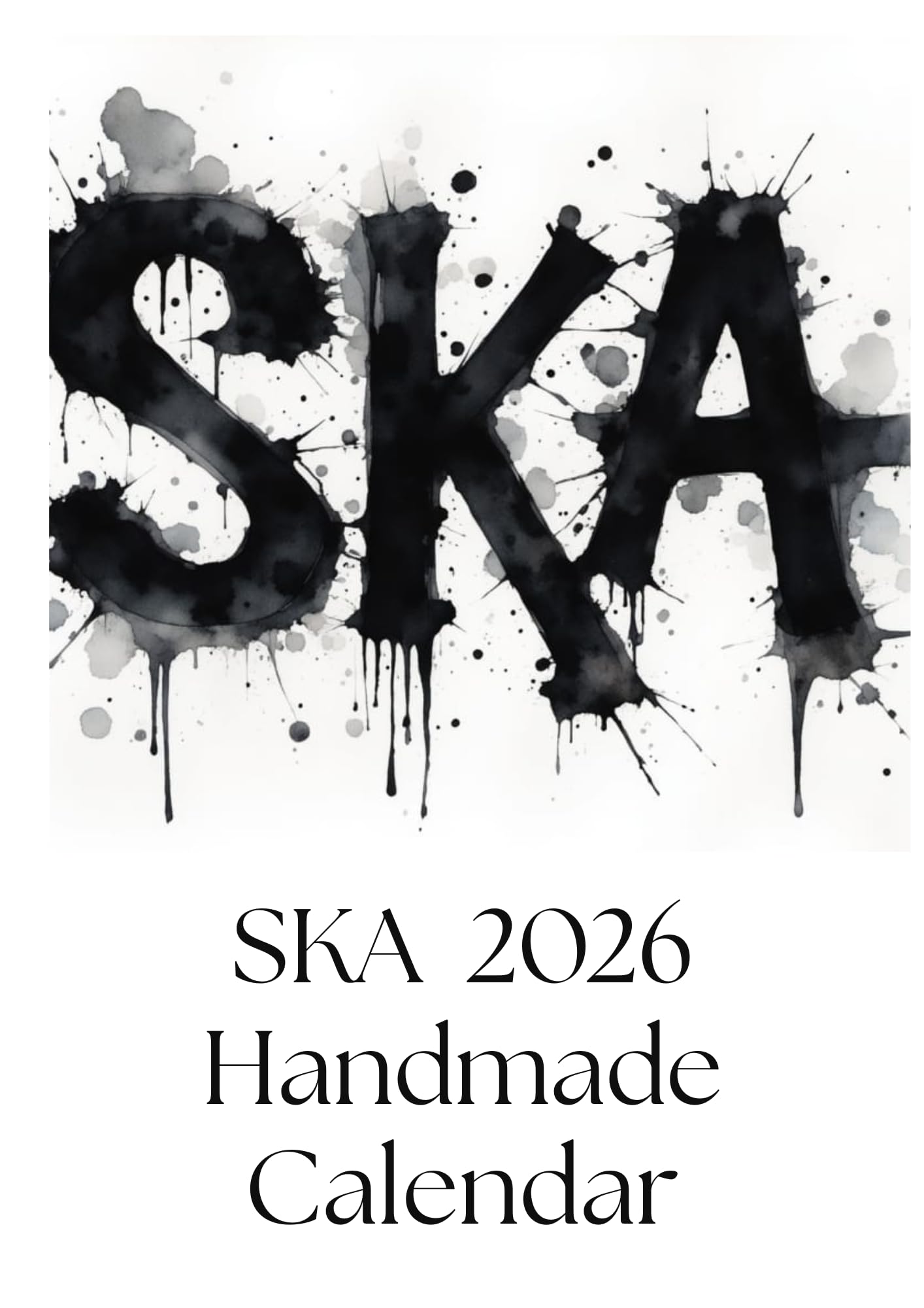 SKA Calendar 2026 – A4 Monthly Wall Planner with Handmade Art, Spiral Bound, One Month View, Gift Ready, Unique Retro Design, Great Gift Idea for Music Lovers, Fans of 2 Tone & Mod Style