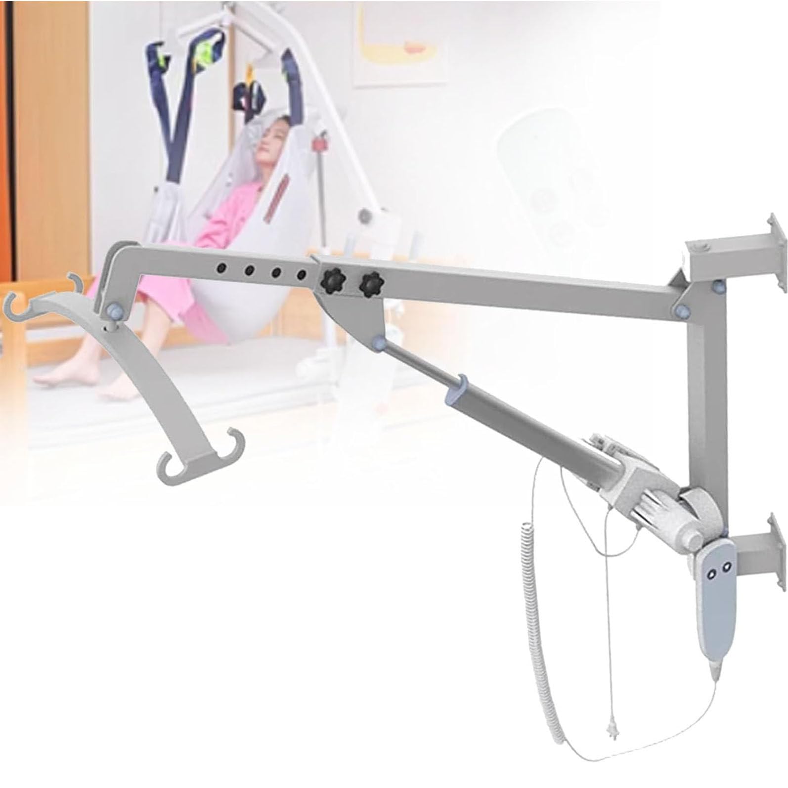 Arnés Elevación Paciente Cuerpo Completo, Grúa De Paciente, Eslinga De Elevación con para Paciente Y Minusválido, para Posicionamiento Y Elevación De La Cama,Enfermería