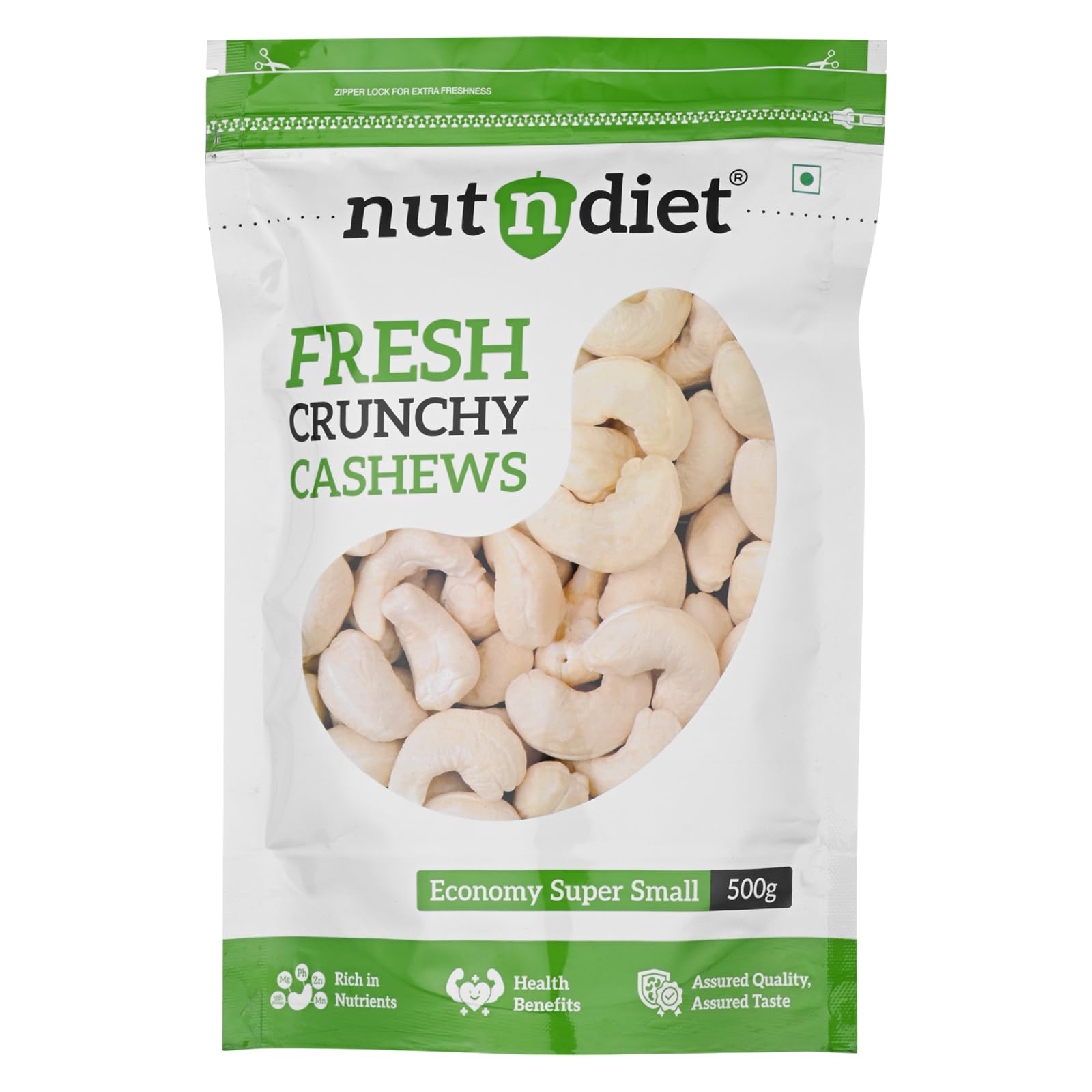 nutndiet Fresh Crunchy Economy Super Small Whole Cashews 500g, W450 Grade small size cashew nuts (kaju 500gm W450) (B07FLLTJDZ) Amazon Price History, Amazon Price Tracker