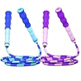 Beaded Jump Rope for Kids, Durable Shatterproof Skipping Rope, Adjustable Jump Ropes for 4 5 6 7 8 9 10 11 12
