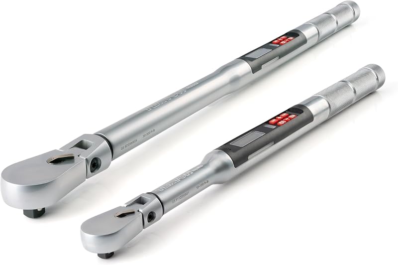 TEKTON Juego de llaves dinamométricas electrónicas con accionamiento de 3/8 y 1/2 pulgada, 2 piezas | TRQ81122