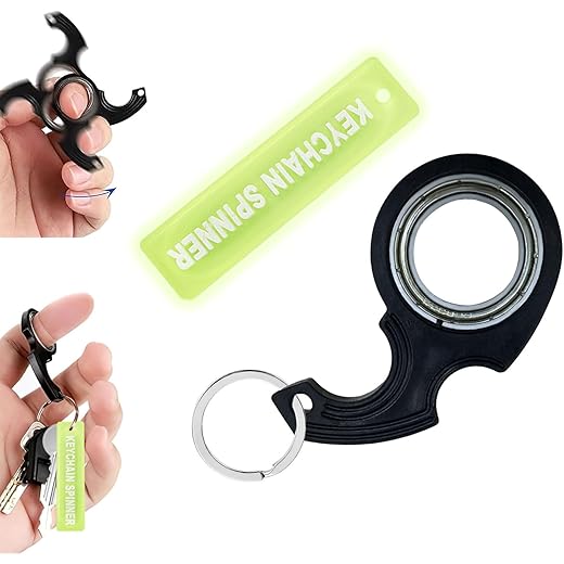 Ninja Spinner Keychain with Luminescent Strip