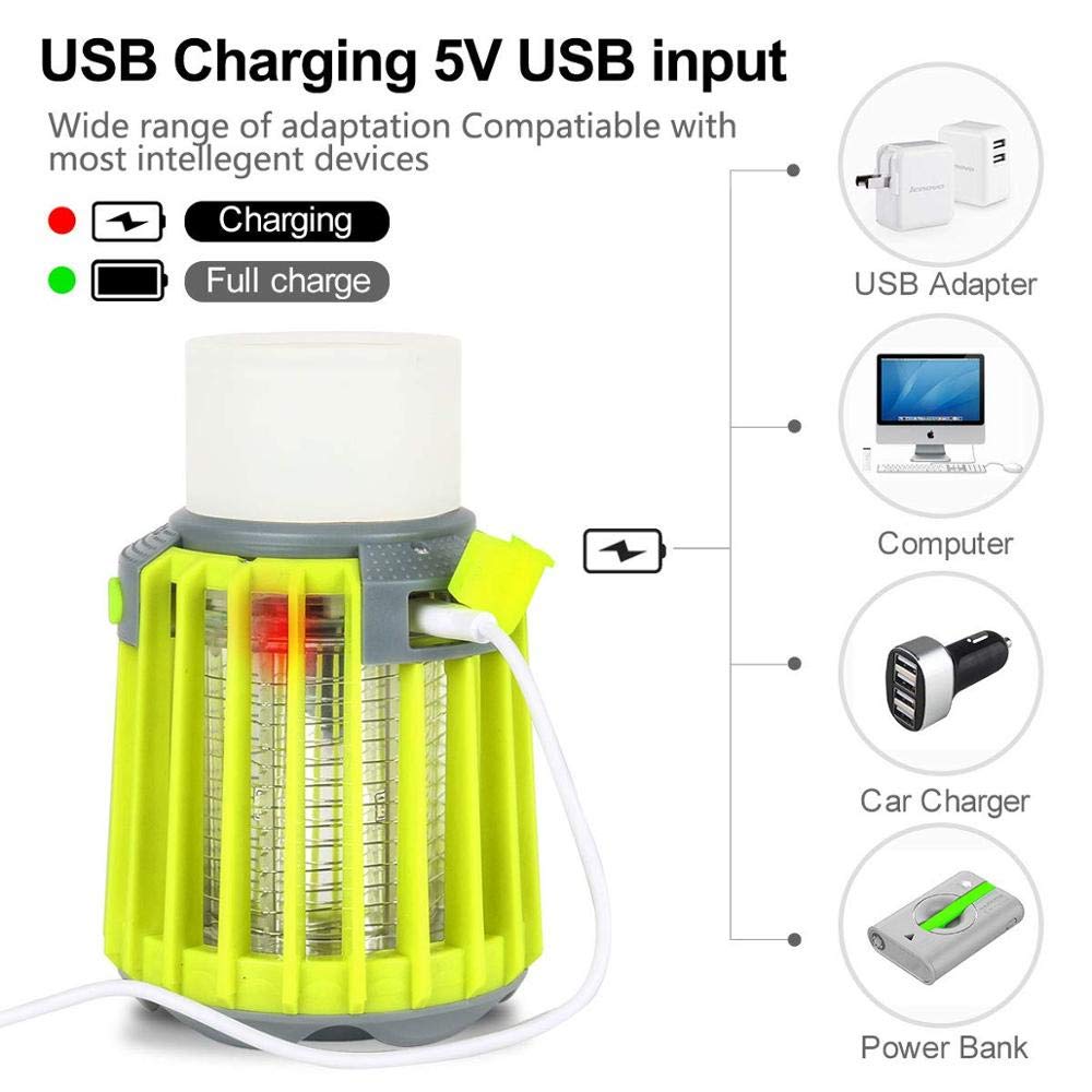 Urządzenie do zabijania komarów zabijająca komary Led ładowane na USB lampki nocne oświetlenie zewnętrzne urządzenie do zabijania komarów światło do sypialni ogród Camping