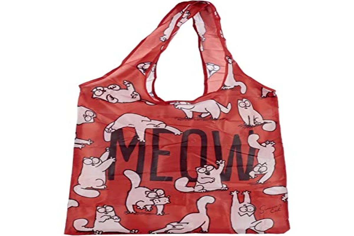 Simon's CatSimon's Cat Meow Foldable Shopping Bag Red Printed 100% Polyester
