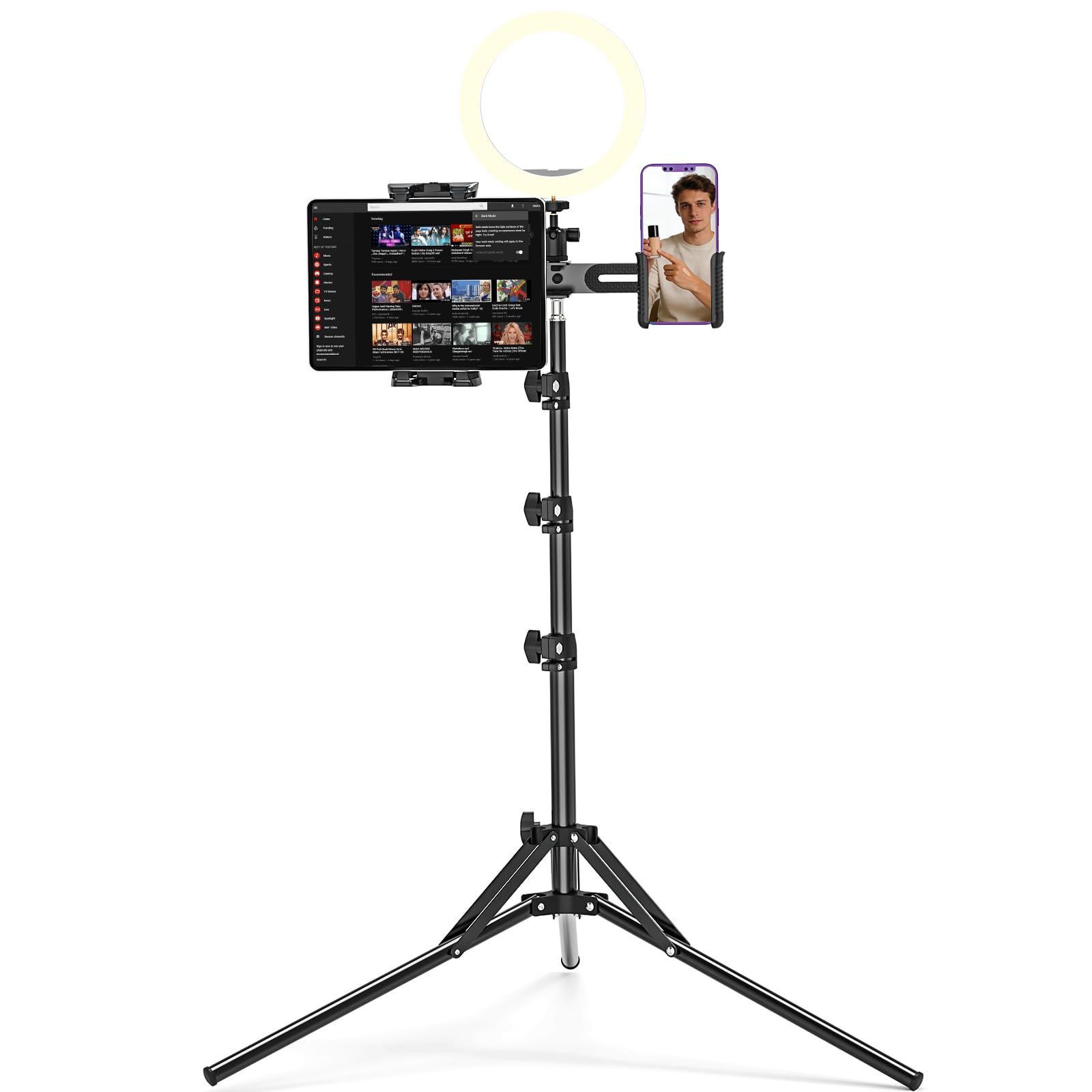 JUBORUI 3-in-1 Tablet Halterung Stativ, 63