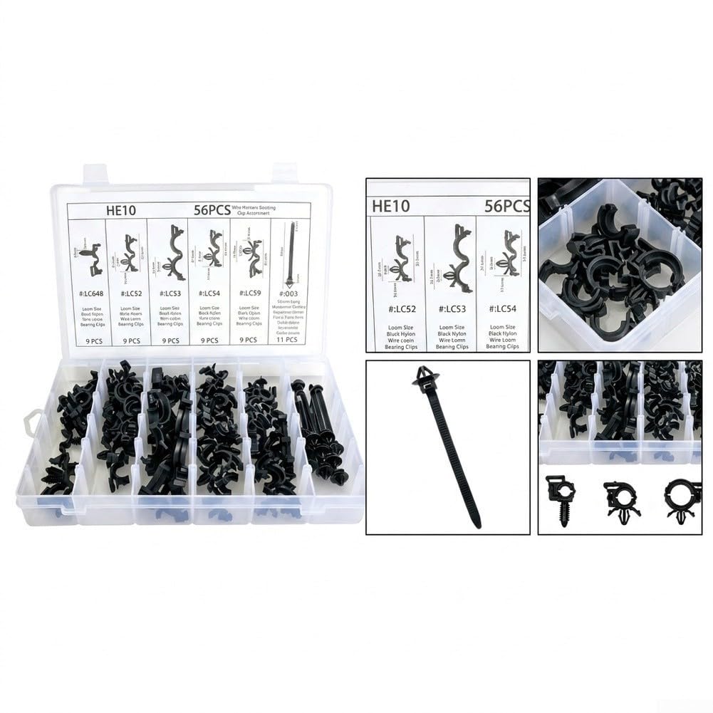 56 Abrazaderas Cables Nylon Auto 56 Abrazaderas Cables Nylon